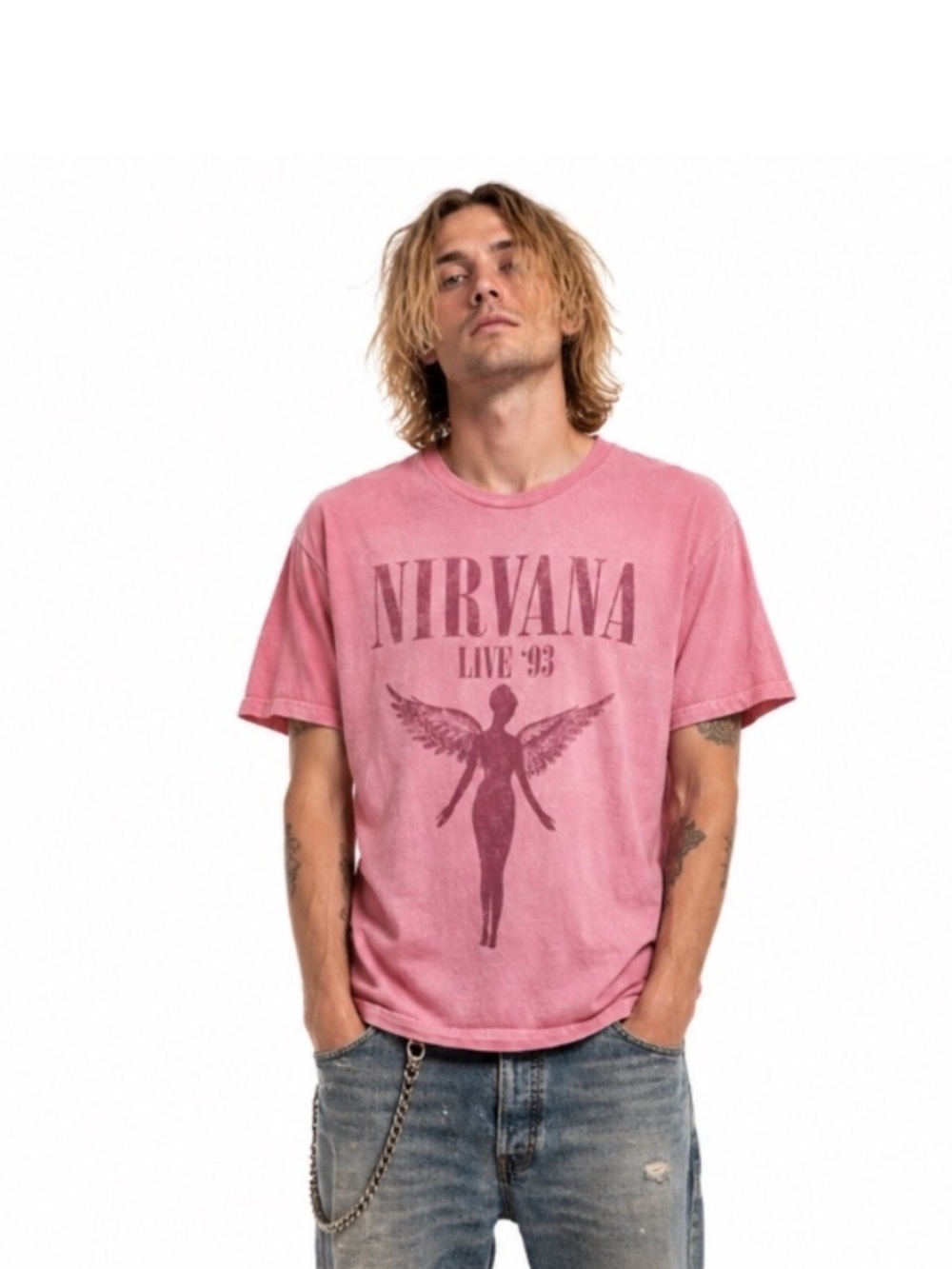 Nirvana Shirt L In Utero Pink